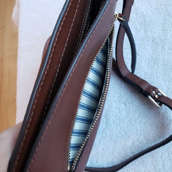 Dooney & Bourke Amber Colored Saffiano Zip Crossbody LIKE NEW - Picture 10 of 16